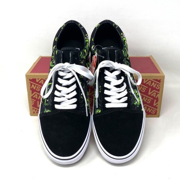VANS Old Skool Low Top Black Green Suede Canvas Men’s Size Sneakers VN0A4BW2BML - Picture 6 of 12